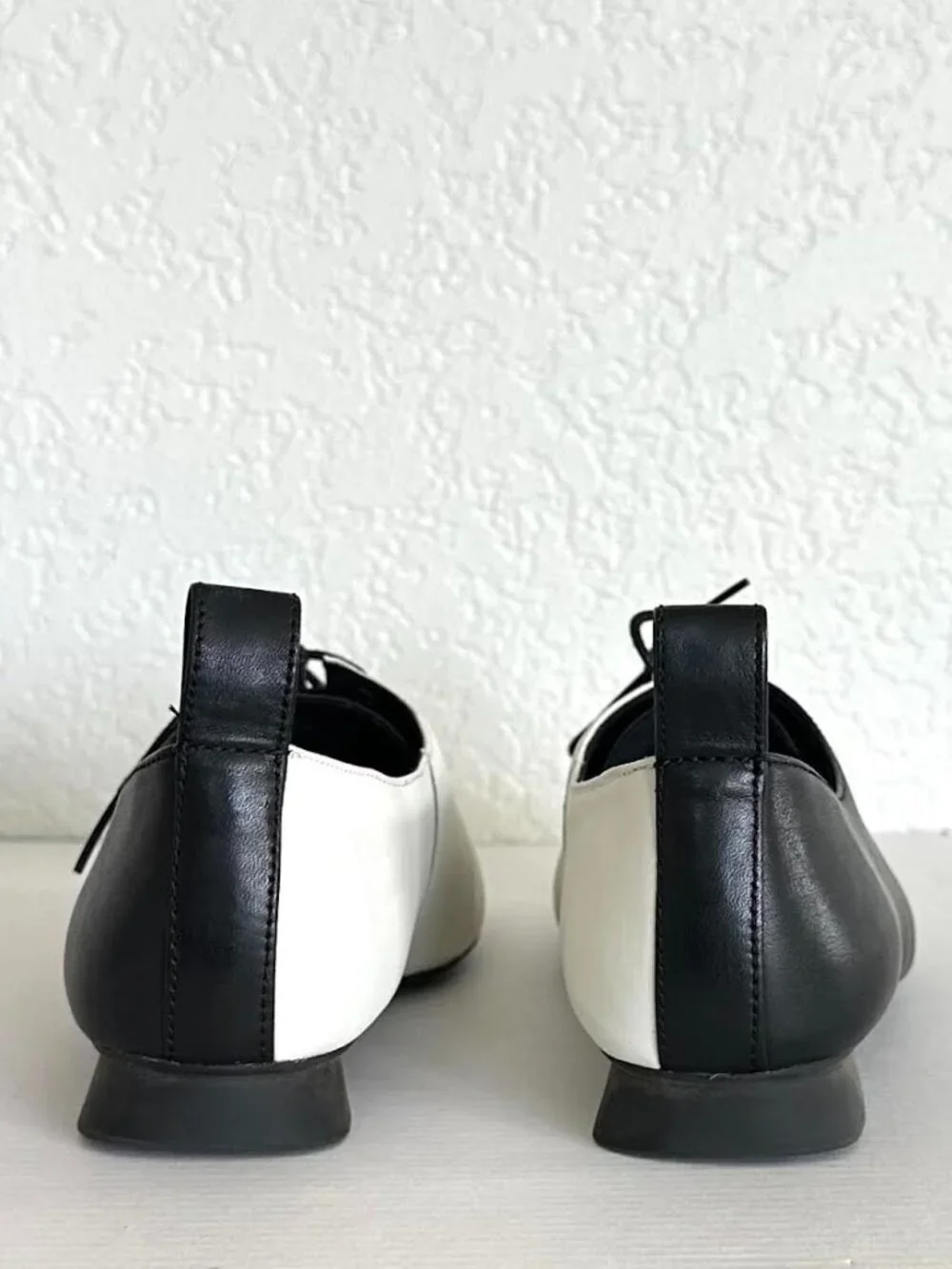 Camper CamperLab Twins Black & White Lace Up Light Weight Shoe Art To Wear